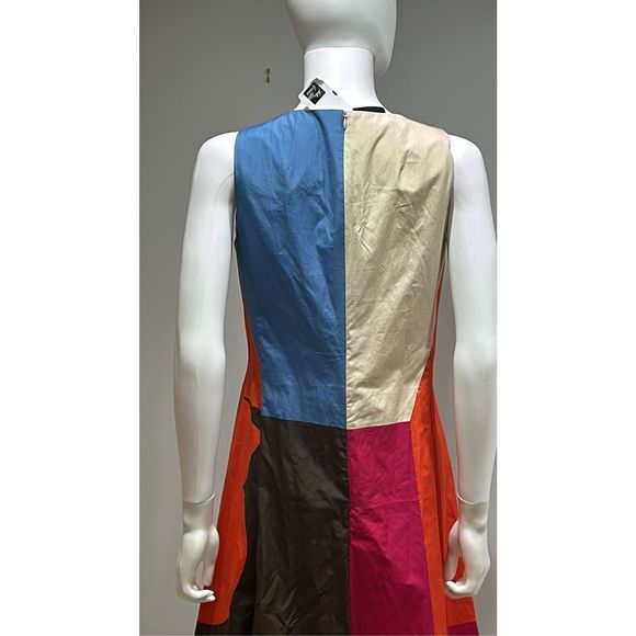 Akris Cotton Poplin Midi Dress with Composed Letters Print Size 8 - Picture 11 of 14